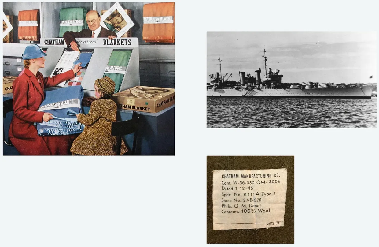 Historical photo collage featuring soldiers, a naval ship, and a military badge.