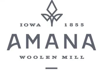 Logo of Amana Woolen Mill established in Iowa, 1855.